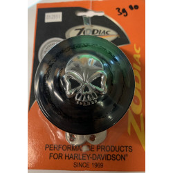 Bouchon de réservoir essence non-ventilé Tête de mort noir pour Harley Davidson