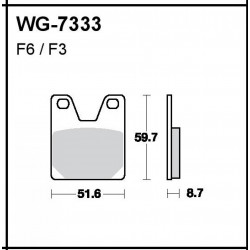 Disc brake pads Rear WRP WG-7333-F3