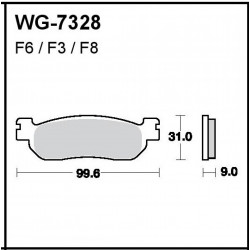 Disc brake pads Rear WRP WG-7328