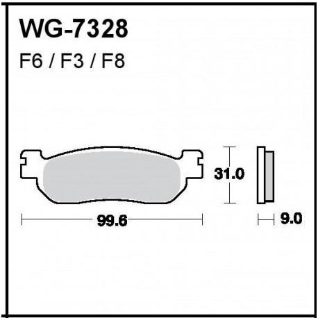 Disc brake pads Rear WRP WG-7328