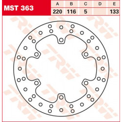 Disque de frein Arrière TRW MST363