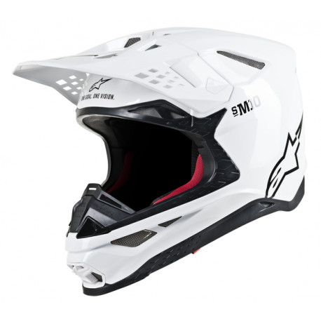 Alpinestars Supertech M10 Solid MX Cross Motorcycle Helmet Wihte