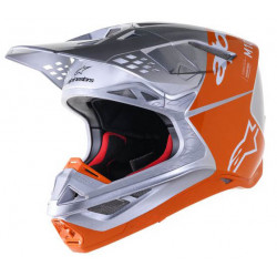 Alpinestars Supertech M10 Flood Orange Cross Motorcycle Helmet