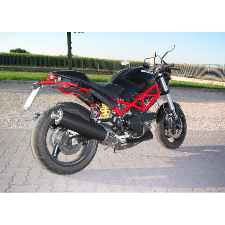 Auspuff Spark Rund Carbon untere Position - Ducati Monster 620 / 750 / 900ie / S4 Hypermonster