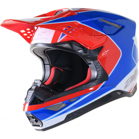 Motorradhelm Cross Alpinestars Supertech M10 AEON RD/BL