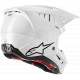 Alpinestars Supertech SM5 Solid White Cross Motorcycle Helmet