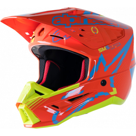 Casque Moto Cross Alpinestars Supertech SM5 ACT2 OR/C/Y