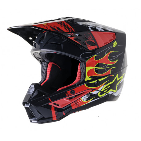 Alpinestars Supertech SM5 RASH RED/G Cross Motorcycle Helmet - Moto-Parts