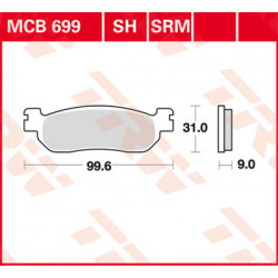 Plaquettes de frein TRW Arrière MCB699