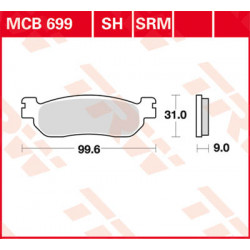 TRW Disc brake pads Rear MCB699