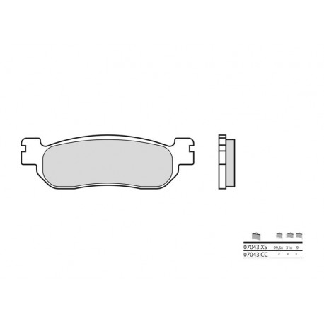 BREMBO Rear Brake Pads 07043XS