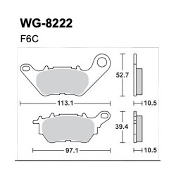 Disc brake pads Rear WRP WG-8222-F6C