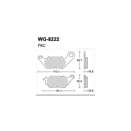 Disc brake pads Rear WRP WG-8222-F6C