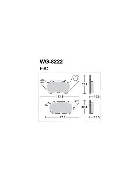 Plaquettes de frein Arrière WRP WG-8222-F6C