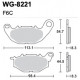 Disc brake pads Front WRP WG-8221