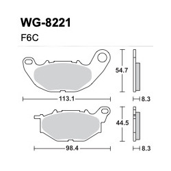 Disc brake pads Front WRP WG-8221