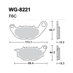 Plaquettes de frein Avant WRP WG-8221