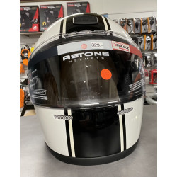 Casque Moto Astone GT Retro noir et blanc, taille L