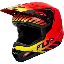 FLY RACING Kinetic Menace - red/black/yellow Motorcycle Helmet