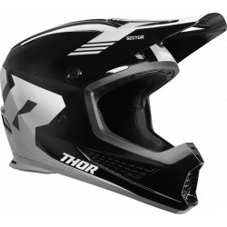 Motorradhelm THOR Sector 2 Carve BK/WH - Weiss und schwarz