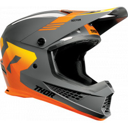 Casque Moto THOR Sector 2 Carve CH/OR - Gris et orange