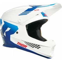 Casque Moto THOR Sector 2 Carve WH/BL - Blanc et bleu