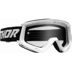 Motocross Goggles Thor Combat Racer - White and black