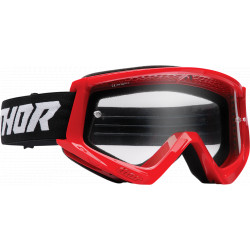 Motocross Goggles Thor Combat Racer - Black and red