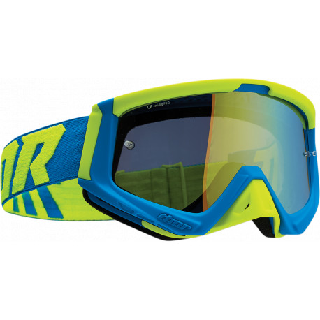 Masque MX Thor Sniper - Bleu et jaune fluo