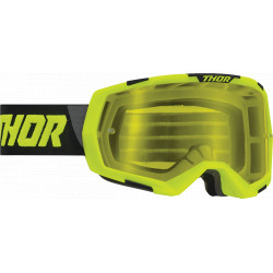 Masque MX Thor Regiment - Jaune fluo, noir avec verre jaune