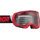 MX-Brille Thor Regiment - Rot und Schwarz mit durchsichtiges Glas