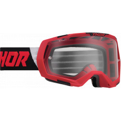 Motocross Goggles Thor Regiment - Red and black with transparent glass