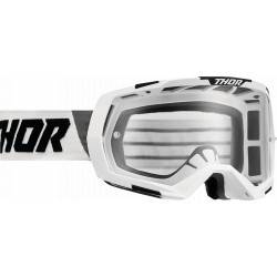 Masque MX Thor Regiment - Blanc et noir avec verre transparent