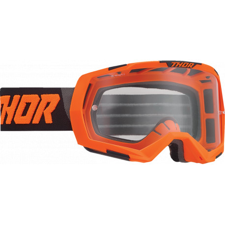 Masque MX Thor Regiment - Orange et noir avec verre transparent