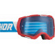 Masque MX Thor Regiment - Rouge et bleu avec verre bleuté