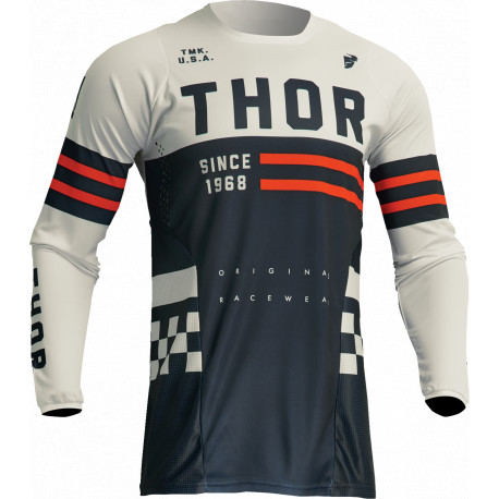 Maillot Thor Pulse Combat - Bleu marine et blanc