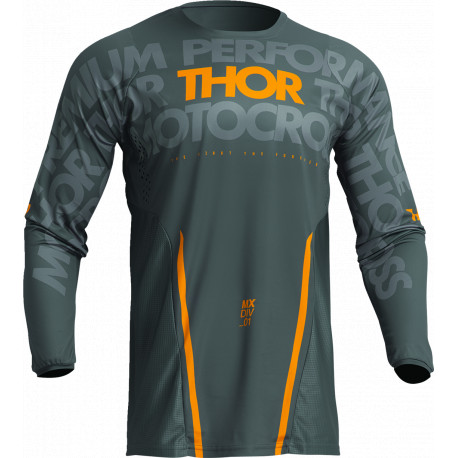 Maillot Thor Pulse Mono - Gris foncé et orange