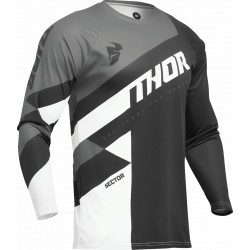 Thor Jersey Sector Checker - Schwarz, Grau, Weiss