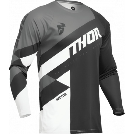 Maillot Thor Sector Checker - Noir, gris, blanc