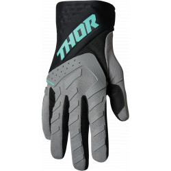 Thor Gloves Spectrum - Grey, black, turquoise