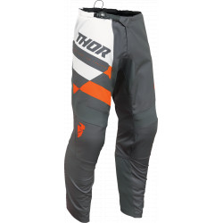 Pantalon MX Thor Sector Checker Enfants - Gris, orange, blanc