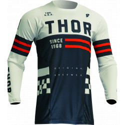 Thor Jersey Pulse Combat Kinder - Dunkelblau, Weiss