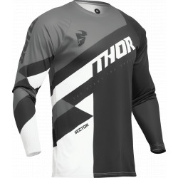 Thor Jersey Sector Checker Kinder - Grau und Weiss