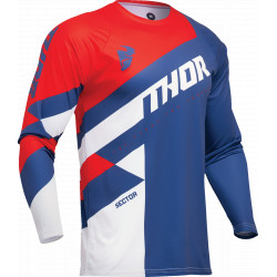 Thor Jersey Sector Checker Kids - Blue, red, white