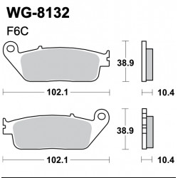 Disc brake pads Front WRP WG-8132