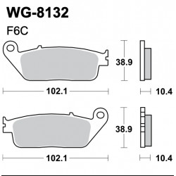 Plaquettes de frein Avant WRP WG-8132