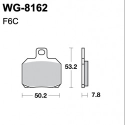 Disc brake pads WRP WG-8162-F6C