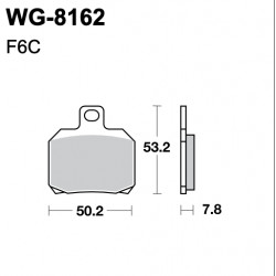 Disc brake pads WRP WG-8162