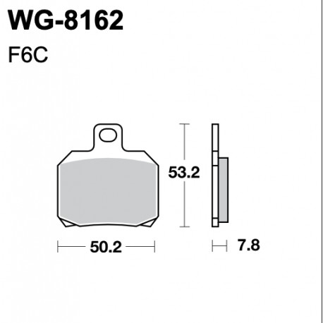 Disc brake pads WRP WG-8162-F6C