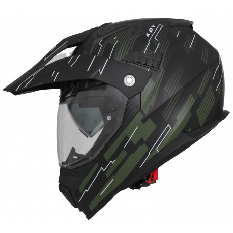 Vito Molino Adventure Helm - Mattschwarz und Grün